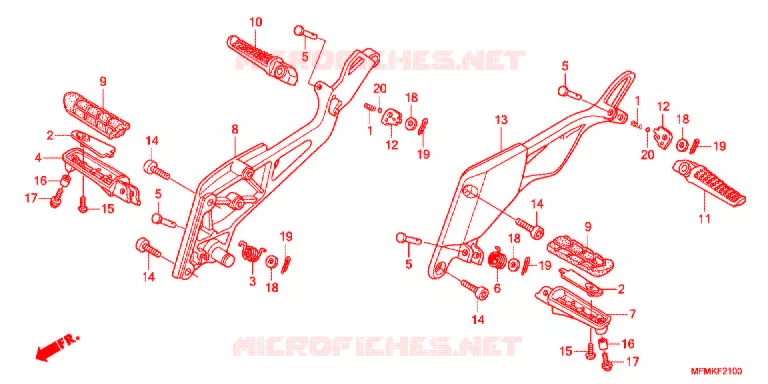 OPSTAP/KICKARM/ WISSEL PEDAAL Honda MOTO 400 CB 2012  CB400AC