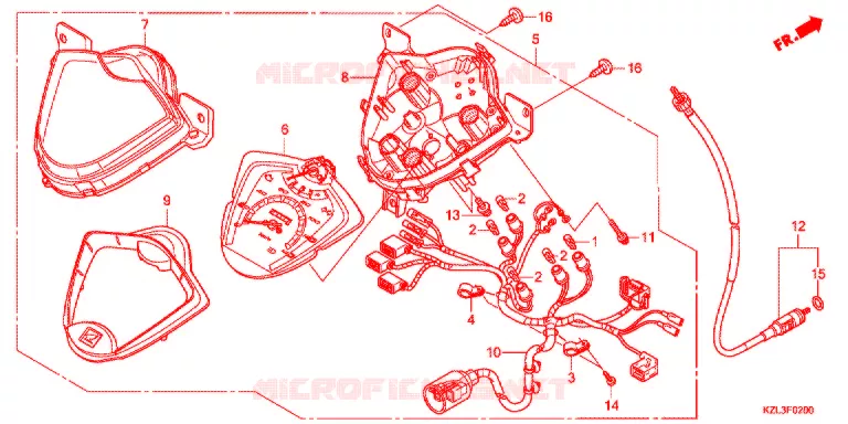 COMBINATIEMETER Honda SCOOTER 110 VISION 2012  NSC110MPDC