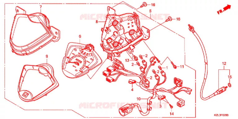 COMBINATIEMETER Honda SCOOTER 110 VISION 2012  NSC110MPDC