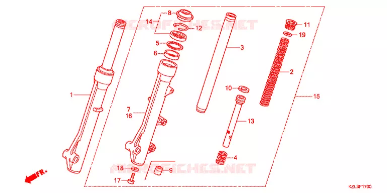 VOOR VORK Honda SCOOTER 110 VISION 2012  NSC110MPDC