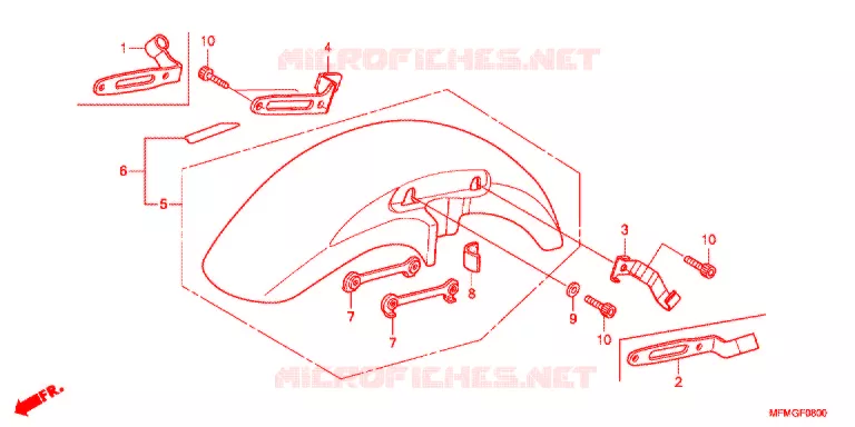 VOORSPATBORD Honda MOTO 400 CB 2016  CB400ADG
