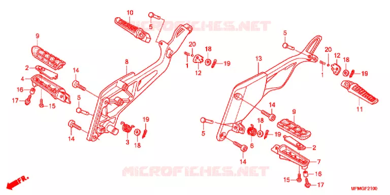 OPSTAP/KICKARM/ WISSEL PEDAAL Honda MOTO 400 CB 2017  CB400AG