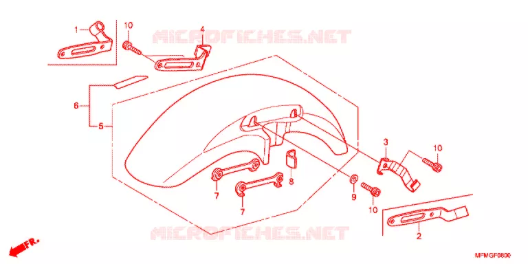VOORSPATBORD Honda MOTO 400 CB 2017  CB400AG