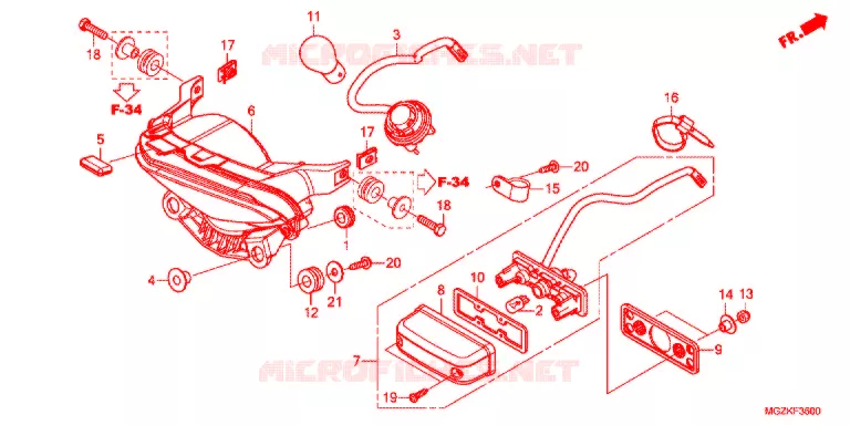 ACHTERLICHT(2) Honda MOTO 400 CB 2016  CB400FD