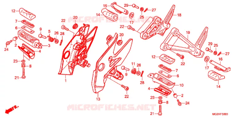 OPSTAP/KICKARM/ WISSEL PEDAAL Honda MOTO 400 CB 2013  CB400FD