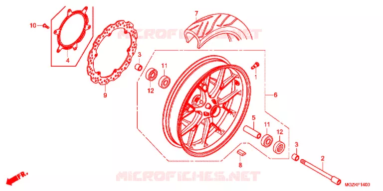 VOOR WIEL Honda MOTO 400 CB 2013  CB400FD