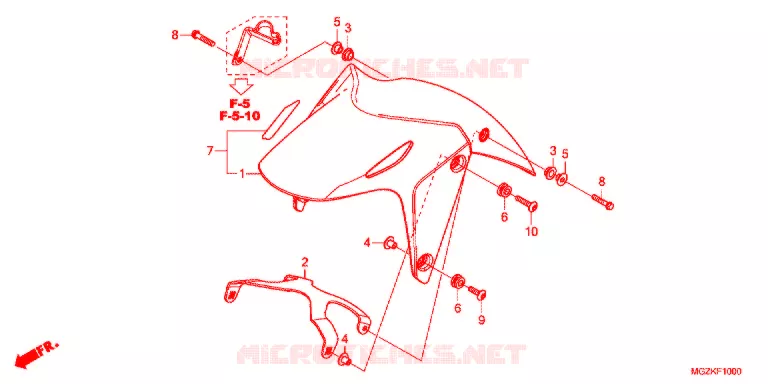 VOORSPATBORD Honda MOTO 400 CB 2013  CB400FD