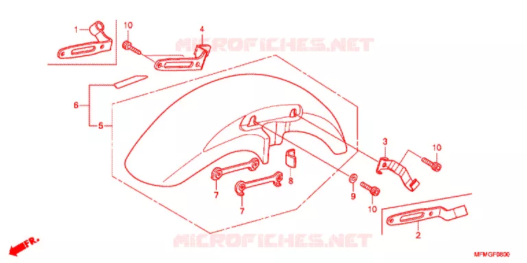 VOORSPATBORD Honda MOTO 400 CB 2017  CB400G