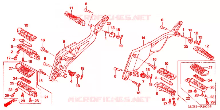 OPSTAP/KICKARM/ WISSEL PEDAAL Honda MOTO 400 CB 2013  CB400L9