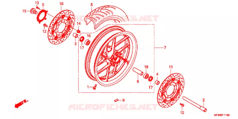 VOOR WIEL Honda MOTO 400 CB 2014  CB400SADE