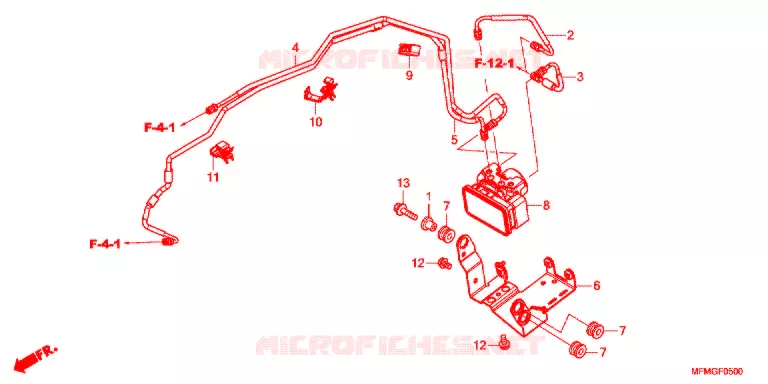 VOORREM HOOFDCILINDER/ABS MODULATOR Honda MOTO 400 CB 2016  CB400SADG