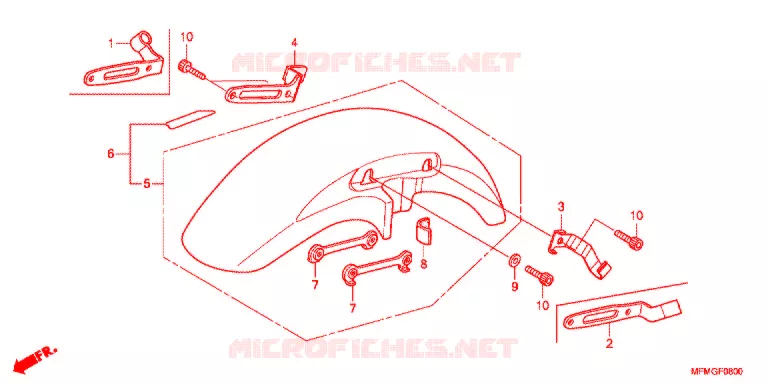VOORSPATBORD Honda MOTO 400 CB 2016  CB400SADG