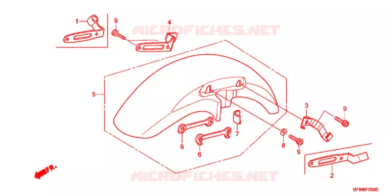 VOORSPATBORD Honda MOTO 400 CB 2014  CB400SAE
