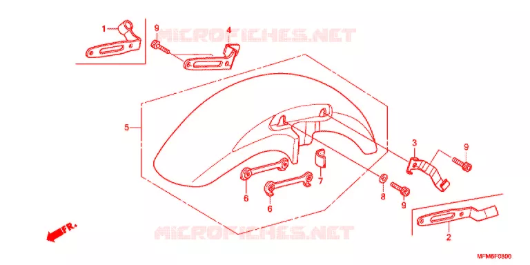 VOORSPATBORD Honda MOTO 400 CB 2014  CB400SAE