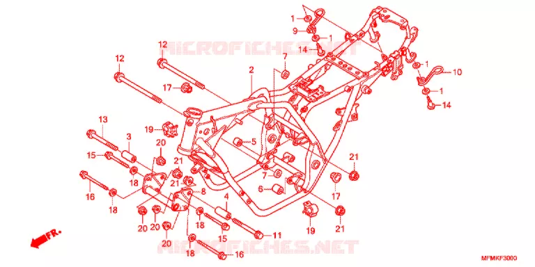 FRAME CHASSIS Honda MOTO 400 CB 2012  CB400SC