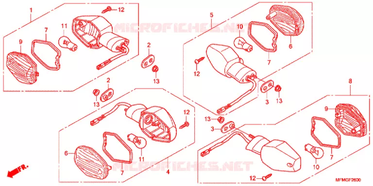 KNIPPERLICHT(2) Honda MOTO 400 CB 2016  CB400SG