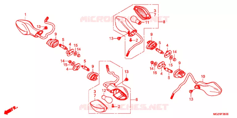KNIPPERLICHT(2) Honda MOTO 400 CB 2015  CB400XAD