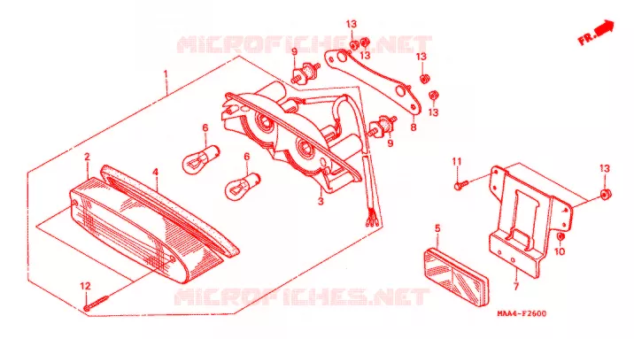 ACHTERLICHT(2) Honda MOTO 1100 SHADOW 2003  VT1100C3