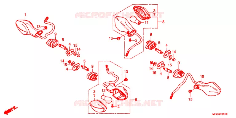 KNIPPERLICHT(2) Honda MOTO 400 CB 2013  CB400XD