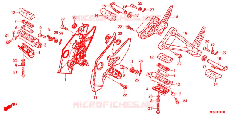 OPSTAP/KICKARM/ WISSEL PEDAAL Honda MOTO 400 CB 2014  CB400XD