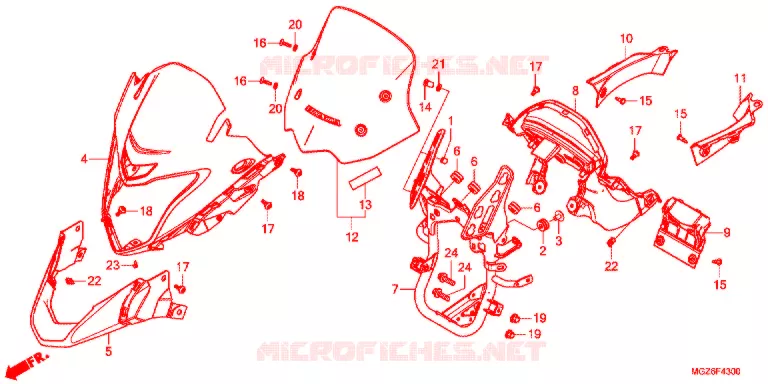 VOOR KAP Honda MOTO 400 CB 2013  CB400XD