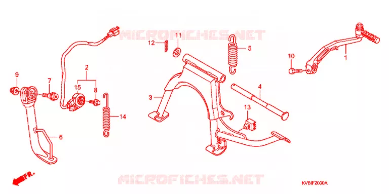 STANDAARD/KICKSTARTER ARM Honda MOTO 110 VARIO 2010  ACB110CBB