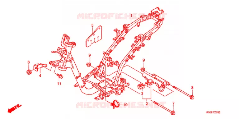FRAME CHASSIS Honda MOTO 110 VARIO 2011  ACB110CSB
