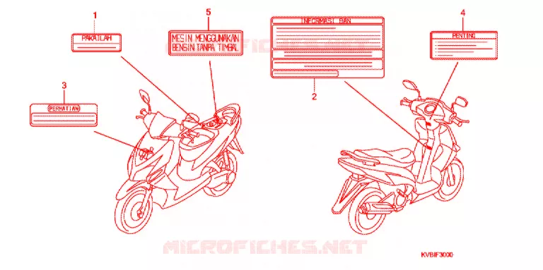 WAARSCHUWINGSLABEL(1) Honda MOTO 110 VARIO 2011  ACB110CSB