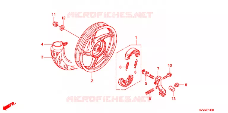 ACHTER WIEL Honda SCOOTER 110 ICON 2011  ACC110SCB