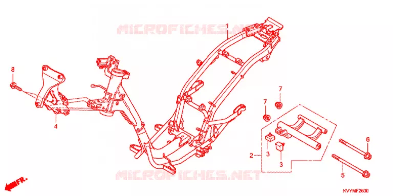 FRAME CHASSIS Honda SCOOTER 110 ICON 2012  ACC110SCB