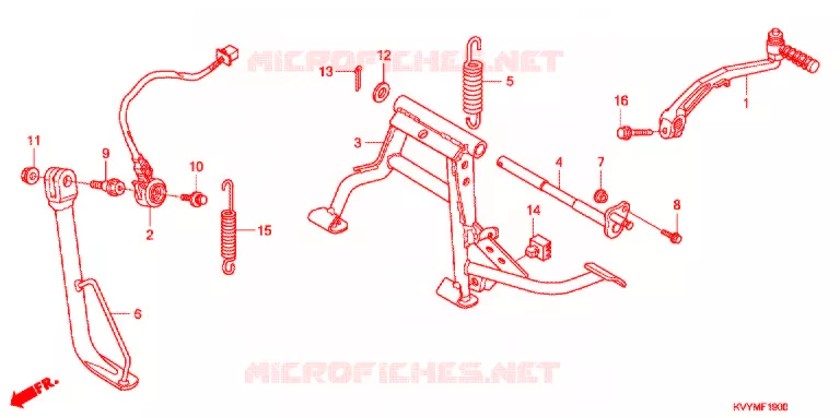 STANDAARD/KICKSTARTER ARM Honda SCOOTER 110 ICON 2011  ACC110SCB