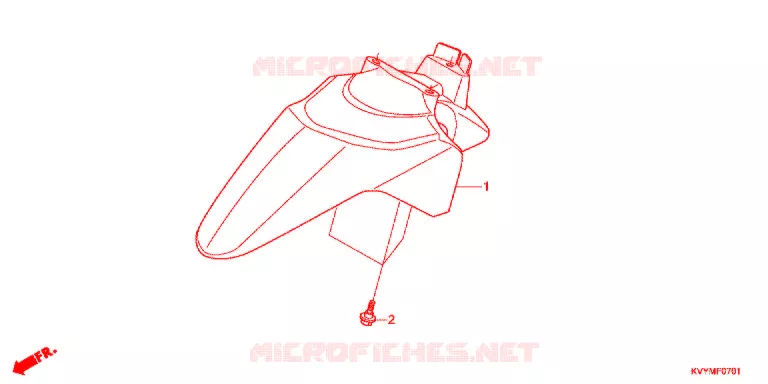 VOORSPATBORD (ACC110SC) Honda SCOOTER 110 ICON 2011  ACC110SCB