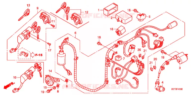 BEDRADINGSBUNDEL/ACCU Honda SCOOTER 110 SCOOPY 2010  ACD110CSB