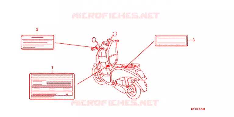 WAARSCHUWINGSLABEL(1) Honda SCOOTER 110 SCOOPY 2010  ACD110CSB