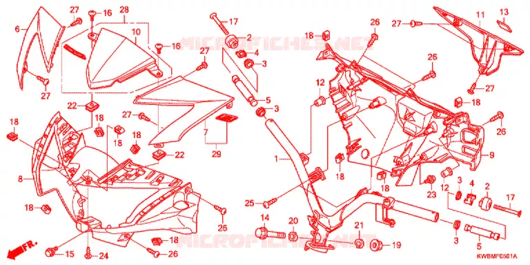 STUUR (2) Honda MOTO 110 WAVE 2016  AFP110CRFG