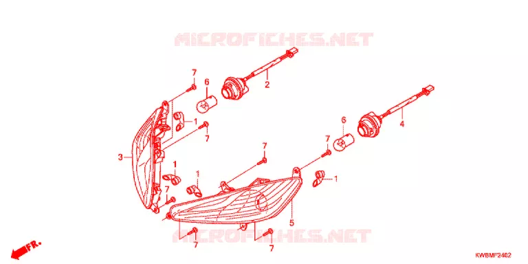 VOOR KNIPPERLICHT (AFP110CSFG/AFP110CRFG) Honda MOTO 110 WAVE 2017  AFP110CRFG
