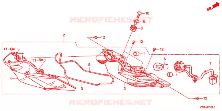 ACHTERLICHT (AFP110CSFG/AFP110CRFG) Honda MOTO 110 WAVE 2017  AFP110CRFG
