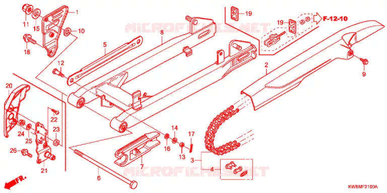ZWAAI-ARM/KETTINGKAST Honda MOTO 110 WAVE 2017  AFP110CRFG