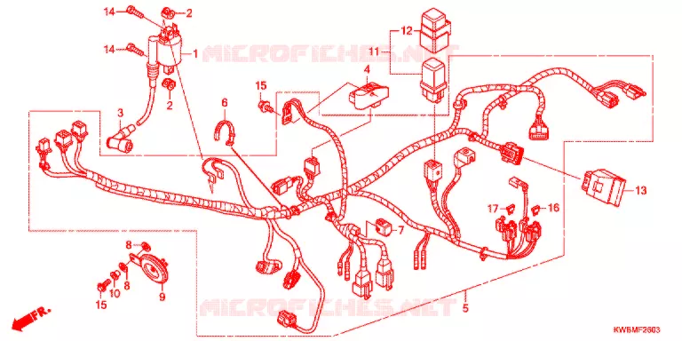 BEDRADINGSBUNDEL (AFP110CSFG/AFP110CRFG) Honda MOTO 110 WAVE 2016  AFP110CSFG