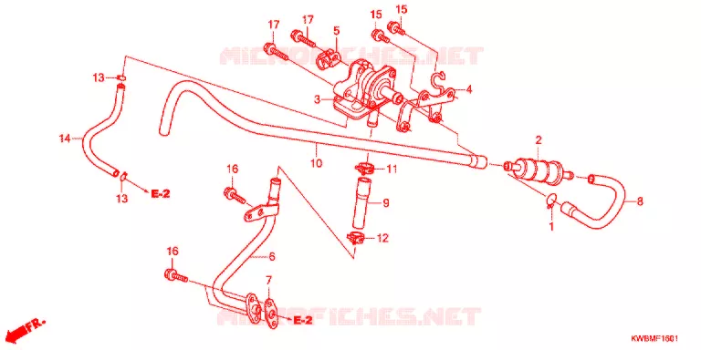 LUCHTZUIGKLEP Honda MOTO 110 WAVE 2017  AFP110MCRE