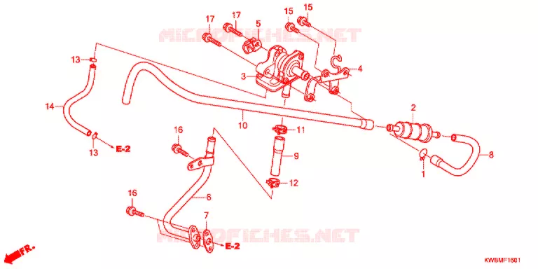 LUCHTZUIGKLEP Honda MOTO 110 WAVE 2014  AFP110MCRE