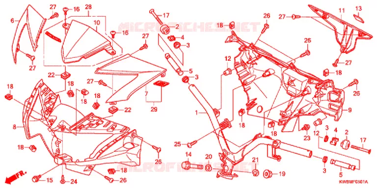 STUUR (2) Honda MOTO 110 WAVE 2014  AFP110MCRE