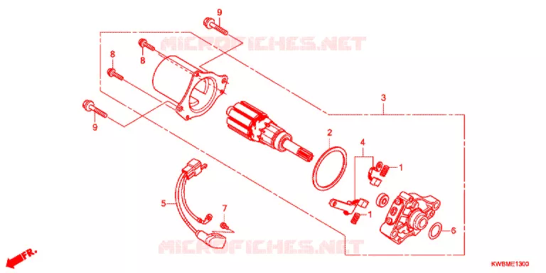 STARTMOTOR Honda MOTO 110 WAVE 2012  AFP110MCSB