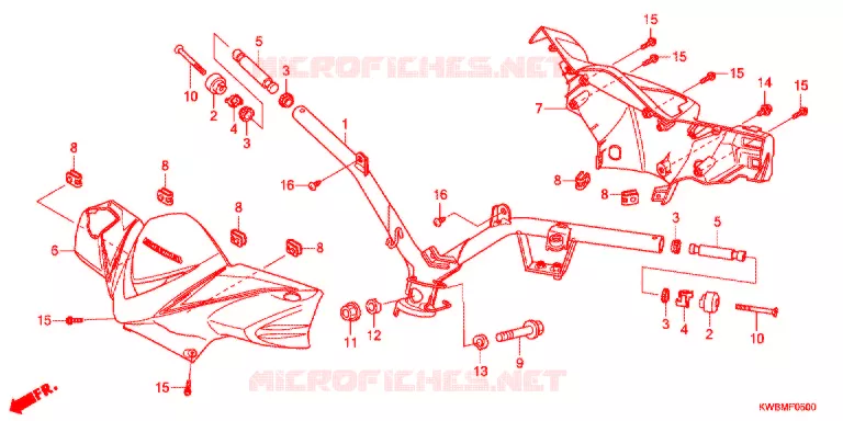 STUUR (1) Honda MOTO 110 WAVE 2013  AFP110MCSB