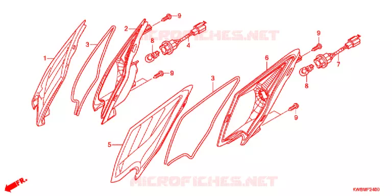 VOOR KNIPPERLICHT (AFP110MCSB/C/D/AFP110KCSB) Honda MOTO 110 WAVE 2011  AFP110MCSB