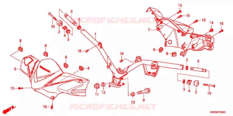 STUUR (1) Honda MOTO 110 WAVE 2013  AFP110MCSD