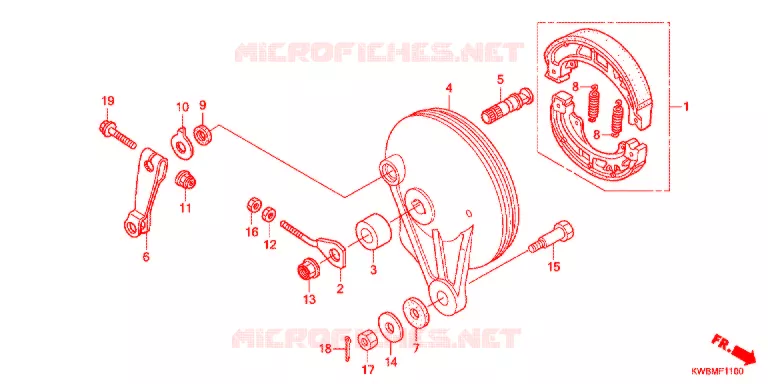 ACHTER REM PANEEL Honda MOTO 110 WAVE 2014  AFP110MCSE