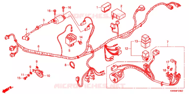 BEDRADINGSBUNDEL (AFP110MCSE/AFP110MCRE) Honda MOTO 110 WAVE 2013  AFP110MCSE