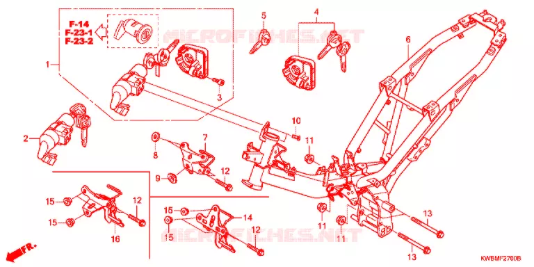 FRAME CHASSIS Honda MOTO 110 WAVE 2015  AFP110MCSE