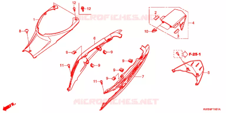 KONTPANEEL MIDDEN (AFP110MCSE/AFP110MCRE) Honda MOTO 110 WAVE 2016  AFP110MCSE